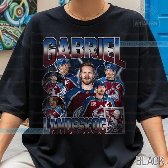Discover Vintage Gabriel Landeskog shirt, Gabriel Landeskog Tee, Comfort colors Gabriel Landeskog Tee, Bootleg Rap tee, Colorado Youth Hockey Tee