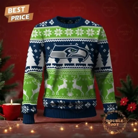 Discover Seattle Seahawk Merry Christmas 2025 Sweater All Sizes