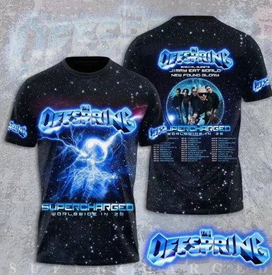 Discover The Offspring Supercharged 3D Printed T-Shirt for Fans