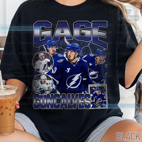 Discover Vintage Gage Goncalves shirt, Gage Goncalves Tee, Comfort colors Gage Goncalves Tee, Bootleg Rap tee, Tampa Bay Youth Hockey Tee