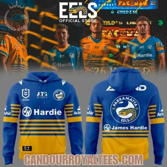 Discover Parramatta Eel 2026 Blue And Gold New Uniform Hoodie Unisex All Sizes