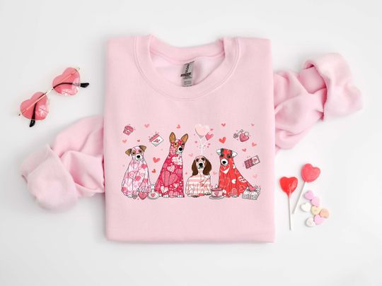 Discover My Dog Is My Valentine Sweatshirt, Valentine Dog Sweater, Dog Sweatshirt, Pet Lover Gift, Valentines Day Shirt, Gift for Dog Mom