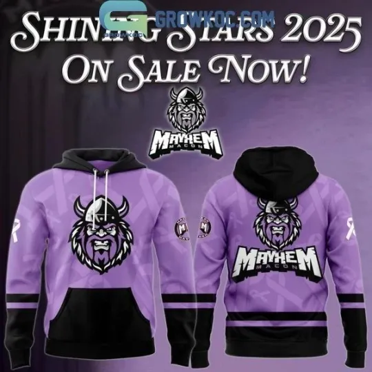 Macon Mayhem Cancer Night 2025 Hoodie Unisex All Sizes