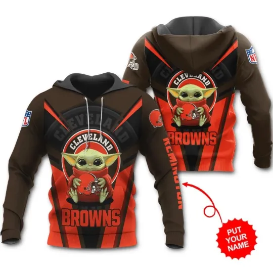 Discover Personalized Cleveland Football Team Brownss 3D Hoodie, Unisex Adults S-5XL