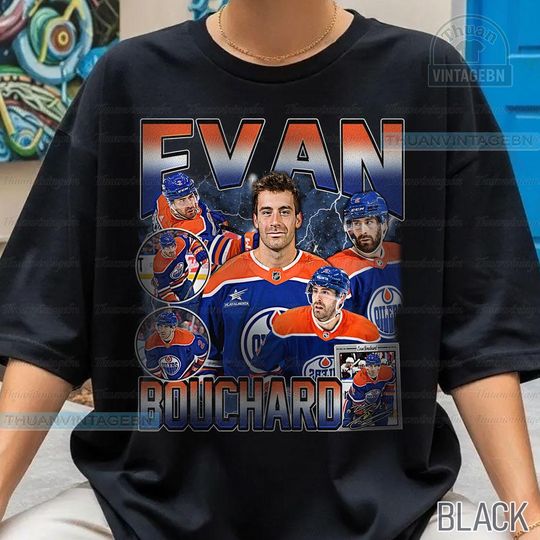 Discover Vintage Evan Bouchard shirt, Evan Bouchard Tee, Comfort colors Evan Bouchard Tee, Bootleg Rap tee, Edmonton Youth Hockey Tee