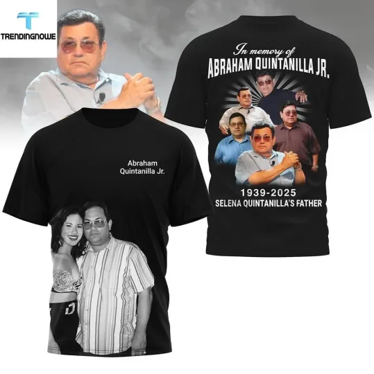 Discover Abraham Quintanilla Jr Memorial 2025 3D T-Shirt for Selena Quintanilla Fans