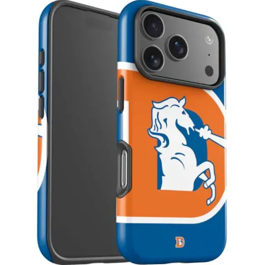 football Denver Broncos Retro Logo iPhone 13-17 Pro Max Impact Case