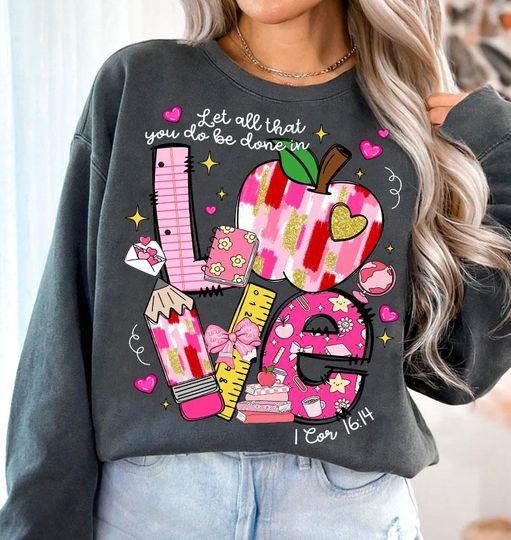 Discover Love Valentine Teacher Png, Valentine Shirt Png, School Valentine Png, Teacher Png, Love Png, School Pencil Png, Valentine Gift for Teacher