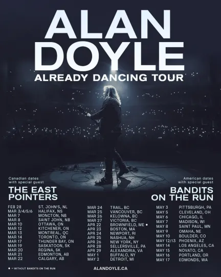 Discover ALAN DOYLE Tour 2026 Vertical Poster