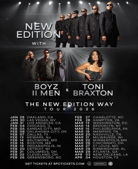 Discover New Edition Band 2026 Tour Poster Vertical Poster