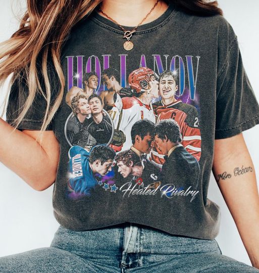 Discover Hollanov Heated Rivalry Vintage Shirt, Hockey Romance Comfort Colors Tee, Team Hollanov Fan Gift