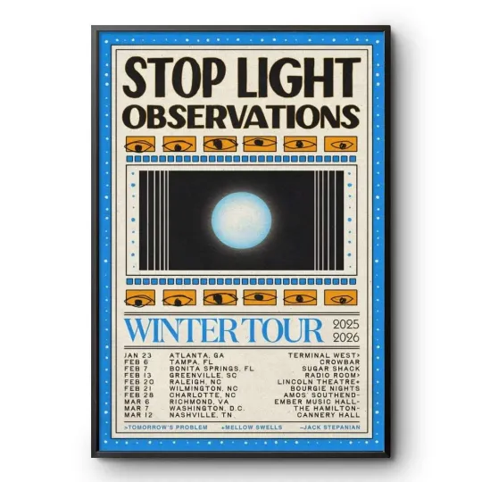 Discover Stop Light Tour Observations Winter 2026 Vertical Poster
