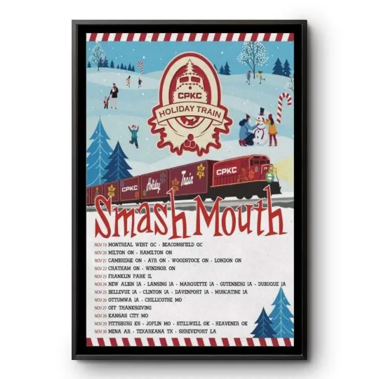 Discover Smash Mouth CPKC Holiday Train Tour 2025 Vertical Poster