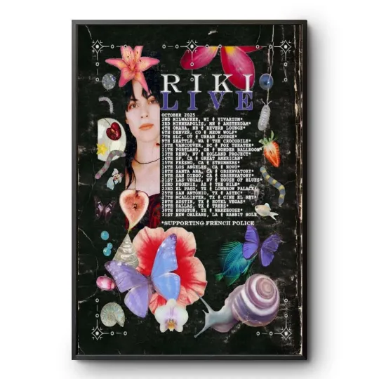 Discover Riki October 2025 Tour Vertical Poster