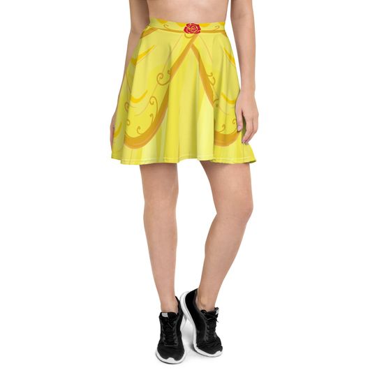 Belle Princess Running Costume Skater Skater Skirt