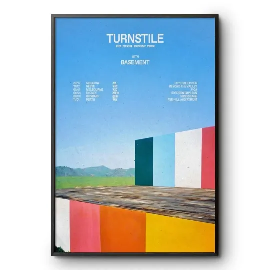 Discover Turnstile The Never Enough Tour 2025 Vertical Poster