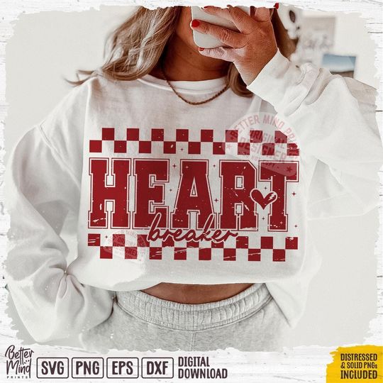 Discover Retro Heart Breaker: Valentine's Day Sweatshirt