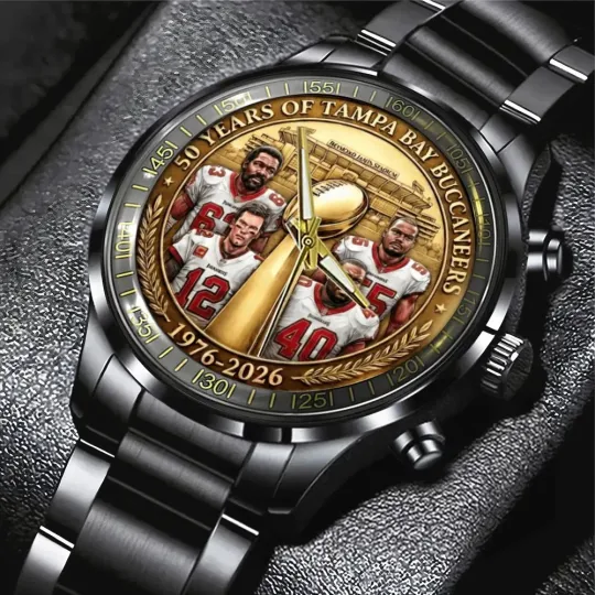 Discover Tampa Bay 50th Anniversary 2025 Black Stainless Steel Watch