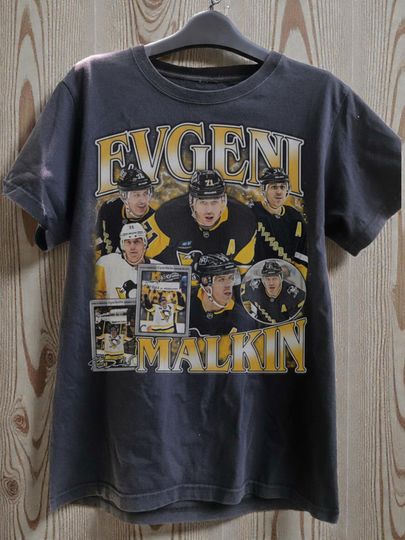 Discover Evgeni Malkin Shirt Ice Hockey American Professional Hockey Championship Sport Merch Vintage Shirt Graphic Tee Gift Fans