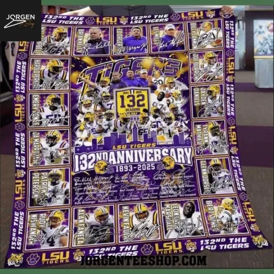 Discover LSU Tiger 132nd Anniversary Fleece Blanket