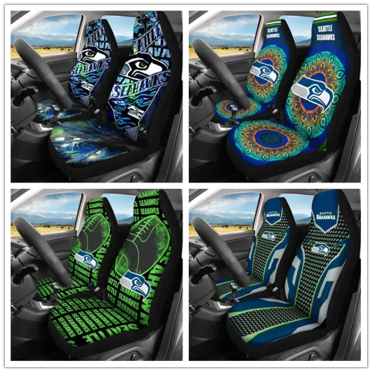 Discover Car Seat Cover Personalized Nonslip Seat Protector for Seattle Football