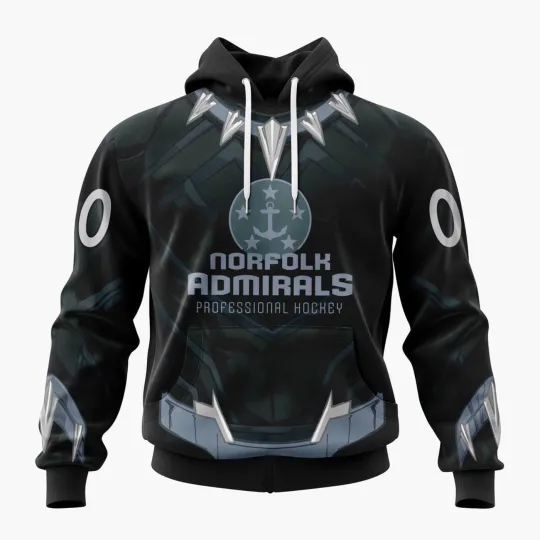 Discover Personalized Norfolk Admirals Hoodie Special Black Panther