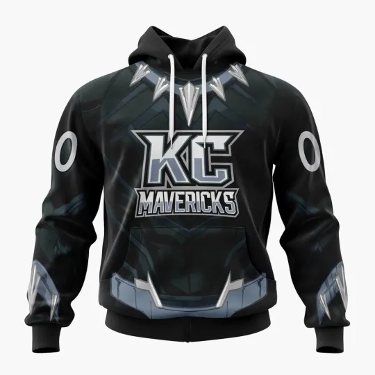 Personalized Kansas City Mavericks Hoodie Special Black Panther