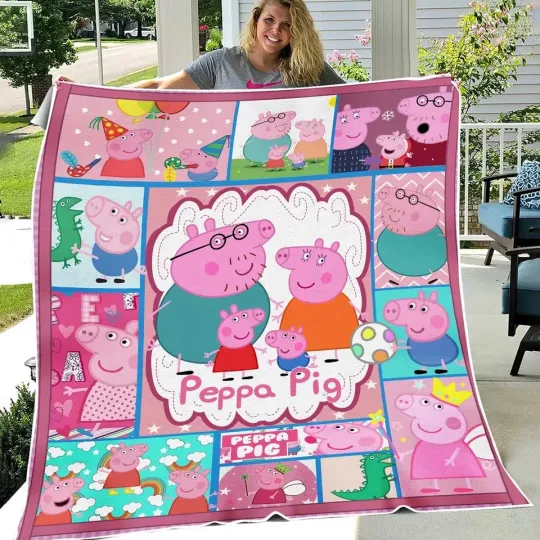 Discover Family Pig Fleece Quilt Blanket