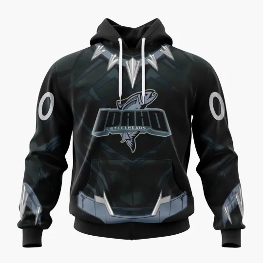 Personalized Idaho Steelheads Hoodie Special Black Panther Design