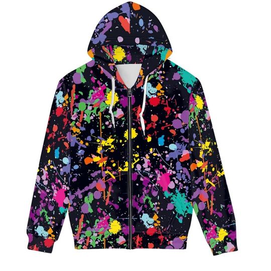 Graffiti Tie Dye 3d Graphic Zipper Hoodies Sweatshirts Men Women Unisex Oversized Hoodie Kids Zip Up Streetwear Tracksuits Tops