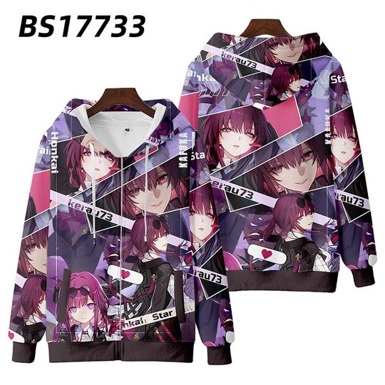 Discover Anime Honkai Star Rail 3d Print Zipper Hoodies Sweatshirts Men Women Hooded Oversized Hoodie Zip Up Sweatshirts Tracksuits