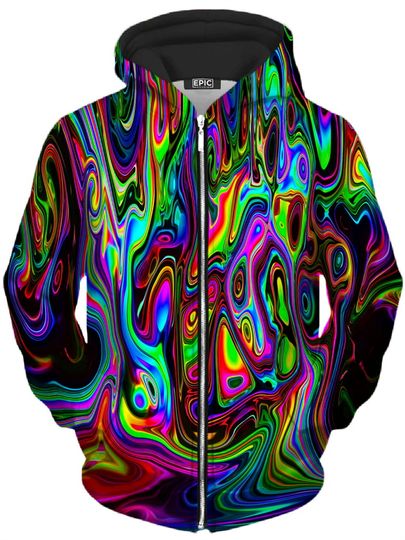 Discover Autumn Men Zip Up Hoodies Men 3d Print Psychedelic Pattern Tops Sweatshirts For Men Women Harajuku Long Sleeve Zipper Coat New