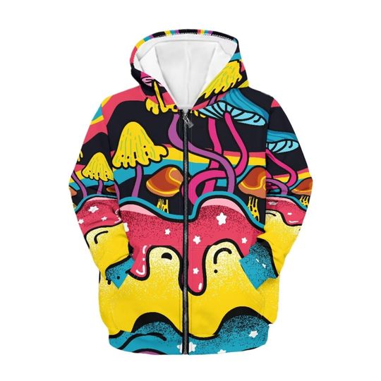 Discover Fashion Flower Plants Graphic Zip Up Hoodies Men Women Clothing 3D Print Cute Animal Coats Harajuku Casual Oversize Kids Clothes