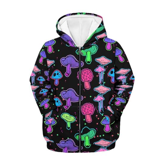 New 3D All Printed Cartoon Flower Graphic Zip Up Hoodies Women Men Tops Casual Spring Autumn Fashion Sweatshirt Kids Coats Tops