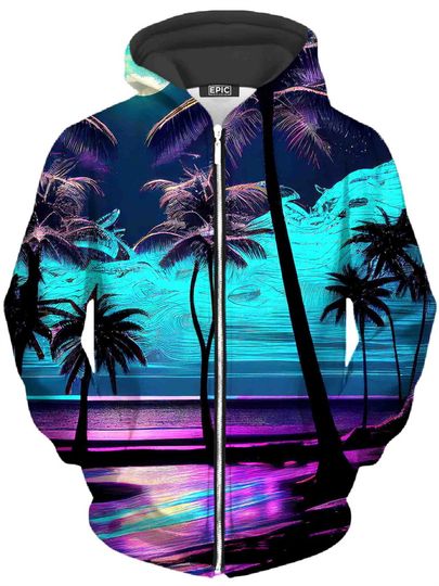 Discover Psychedelic Pattern 3D Printed Zipper Hoodies Men Women Fashion Hooded Oversized Hooded  Pullover Kids Zip Up Sweatshirts Coat