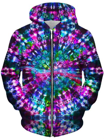 Discover Psychedelic Graphic Zip Up Hoodies Men Women 3D Printing Abstract Pattern Harajuku Pullover Sweatshirt Kids Men Streetwear Coats