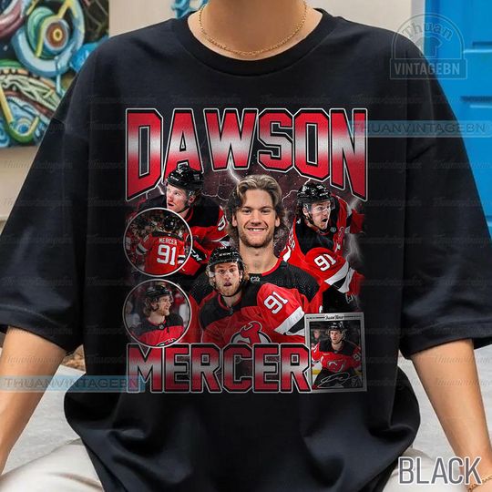 Discover Vintage Dawson Mercer 2 shirt, Dawson Mercer Tee, Comfort colors Dawson Mercer Tee, Bootleg Rap tee, New Jersey Youth Hockey Tee