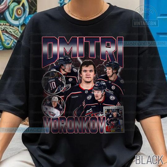 Discover Vintage Dmitri&nbsp;Voronkov shirt, Dmitri&nbsp;Voronkov Tee, Comfort colors Dmitri&nbsp;Voronkov Tee, Bootleg Rap tee, Columbus Youth Hockey Tee