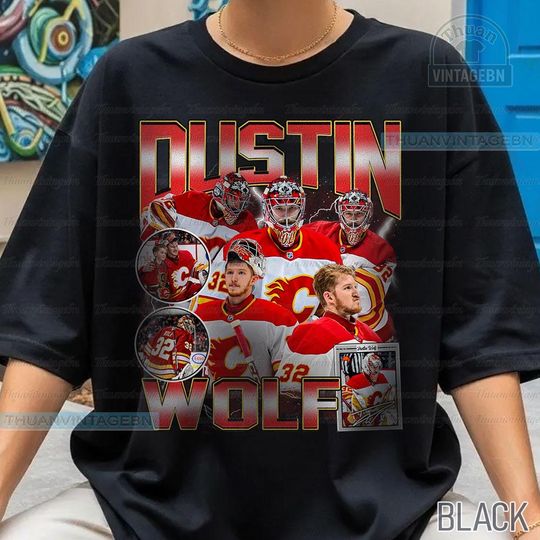 Discover Vintage Dustin Wolf shirt, Dustin Wolf Tee, Comfort colors Dustin Wolf Tee, Bootleg Rap tee, Calgary Youth Hockey Tee