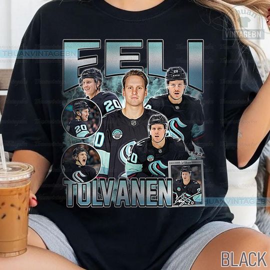 Discover Vintage Eeli Tolvanen shirt, Eeli Tolvanen Tee, Comfort colors Eeli Tolvanen Tee, Bootleg Rap tee, Seattle Youth Hockey Tee