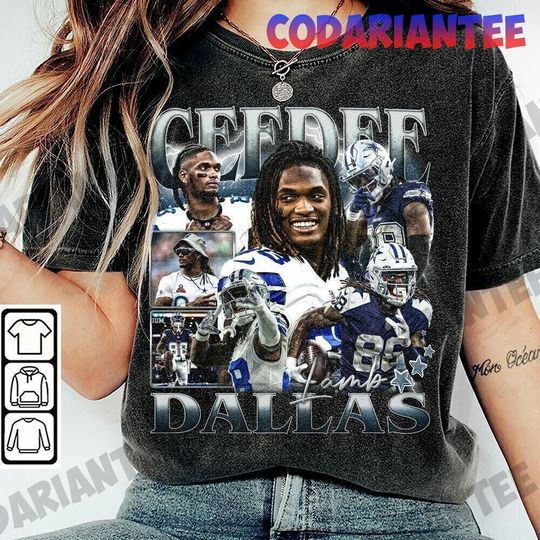 CeeDee Lamb Football Shirt  Vintage 90s Inspired Graphic Tee  Unisex Fan Gift