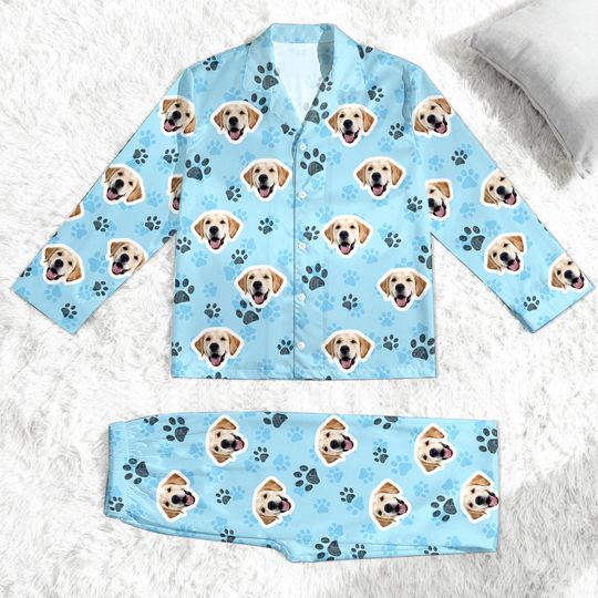Discover Custom Pet Face Pajamas: Personalized Photo Pajama Set