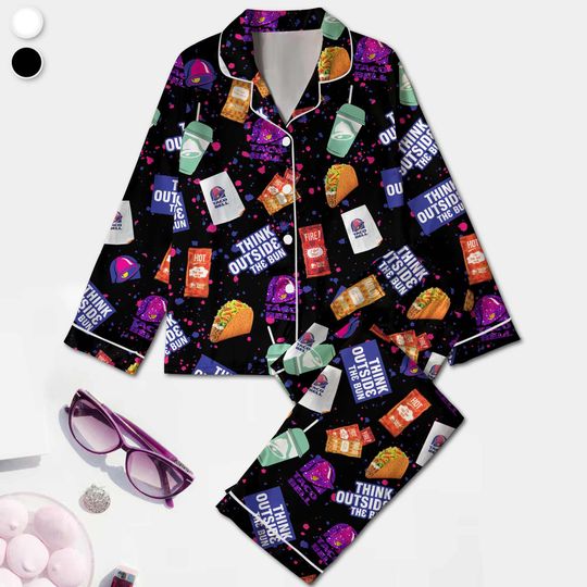Taco Bell Pajama Set, Fast Food Sleepwear, Family Matching Pajamas Set, Gift For Her