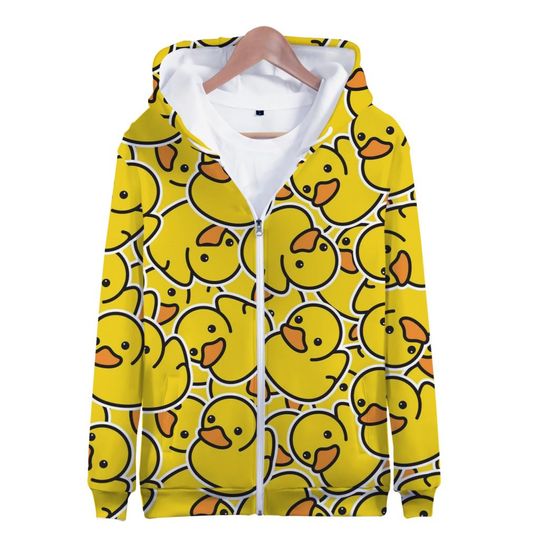 Discover Hoodies Cute Duck Pig 3D Printed Y2K Zipper Sweatshirts Boys Sweatshirts Kids Fashion Long Sleeve Oversized Hoodie Tracksuit