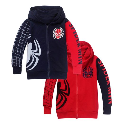 Halloween Boys Hoodies Sweatshirts Cartoon Spiderman Kids Outwear Zipper Hooded Clothes 2026 New Spider man Children's Clothing