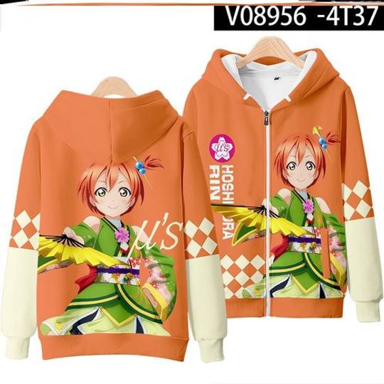 Anime Love Live School Idol Project 3d Print Zipper Hoodies Men Women Hooded Oversized Hoodie Zip Up Sweatshirts Tracksuits
