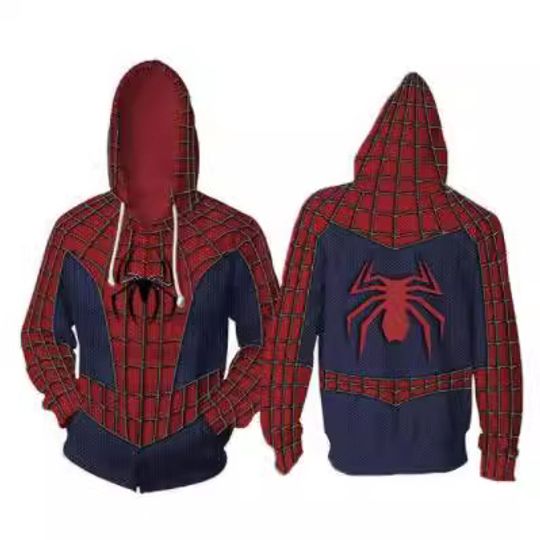Discover 2026 Spring and Autumn Men's 3D Printing New Spiderman Zipper Hoodies Superhero Fashion Children's Street Leisure Sports Coat