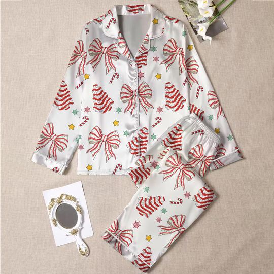 Discover Christmas Tree Cake Pajamas Set for Men and Women, Sleepwear & Loungewear, Family Pajamas