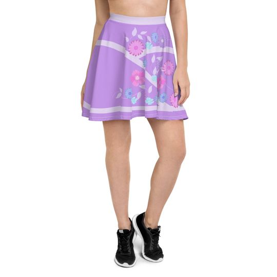 Discover The Power of Beautiful Flowers Running Costume Skater Skirt