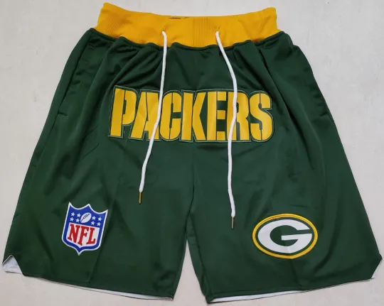 Hip fits Green Bay Football Pockets stitched football Basketball Shorts Size:S-3X
